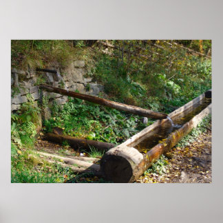 Rumänien, Moldavien, Vatten i bergen Poster