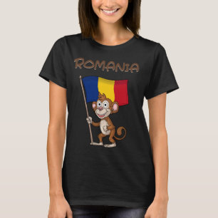 Rumänien Monkey Rumänska Fläkt T Shirt