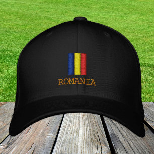 Rumänien och rumänska Flagga mode / patrioter Broderad Keps