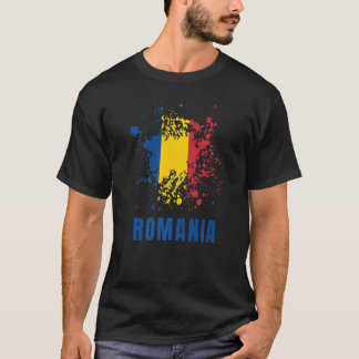 Rumänien Retro Vintage Watercolor Sport Rumänska F T Shirt