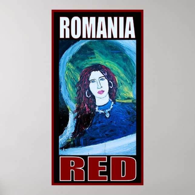 RUMÄNIEN RÖD POSTER (Framsidan)