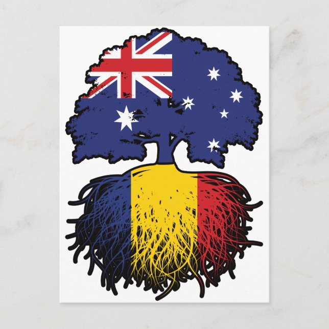 Rumänien Rumänska australiska Australiens Träd Roo Vykort (Framsida)