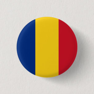 Rumänien (rumänska) Flagga Knapp