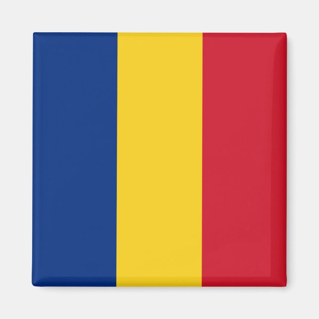 Rumänien (rumänska) Flagga Magnet (Framsidan)