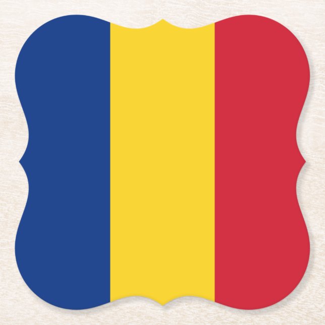 Rumänien (rumänska) Flagga Underlägg Papper (Framsida)