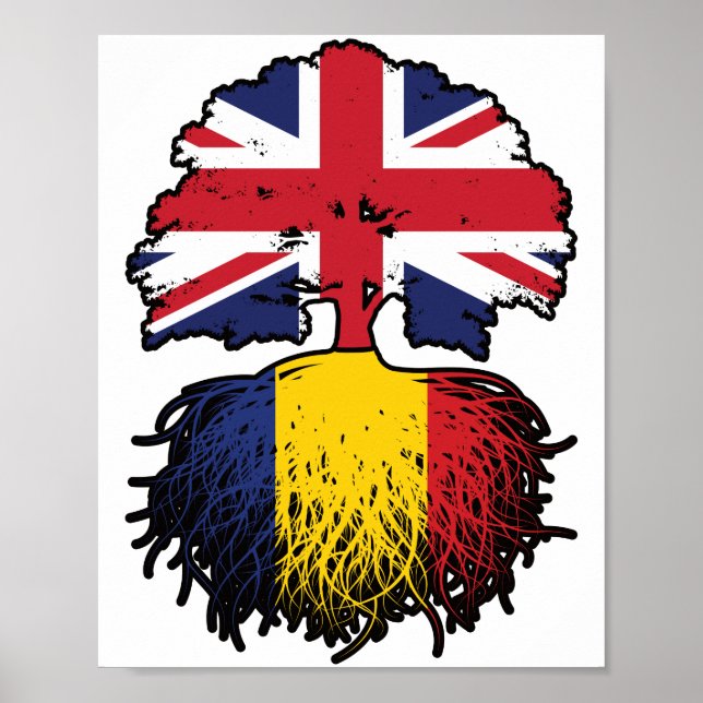 Rumänien Rumänska Storbritannien Storbritannien, S Poster (Framsidan)