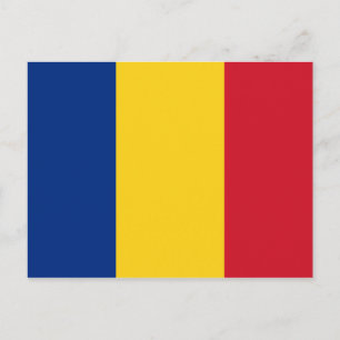 Rumänien (rumänskt) vykort för Flagga