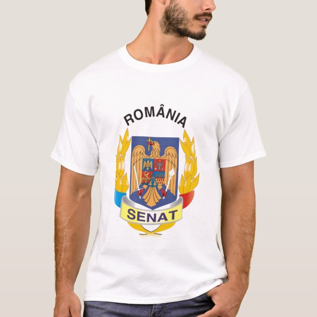 Rumänien Senat T Shirt (Framsida)
