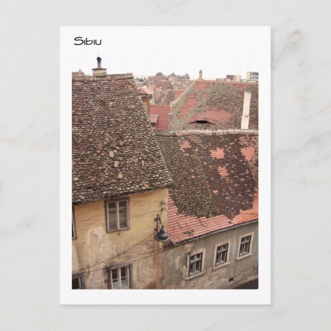 Rumänien, Sibiu Vykort (Framsida)