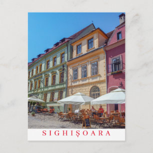 Rumänien Sighisoara byggnad vykort