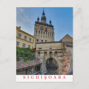 Rumänien Sighisoara Urnstorn vista vykort