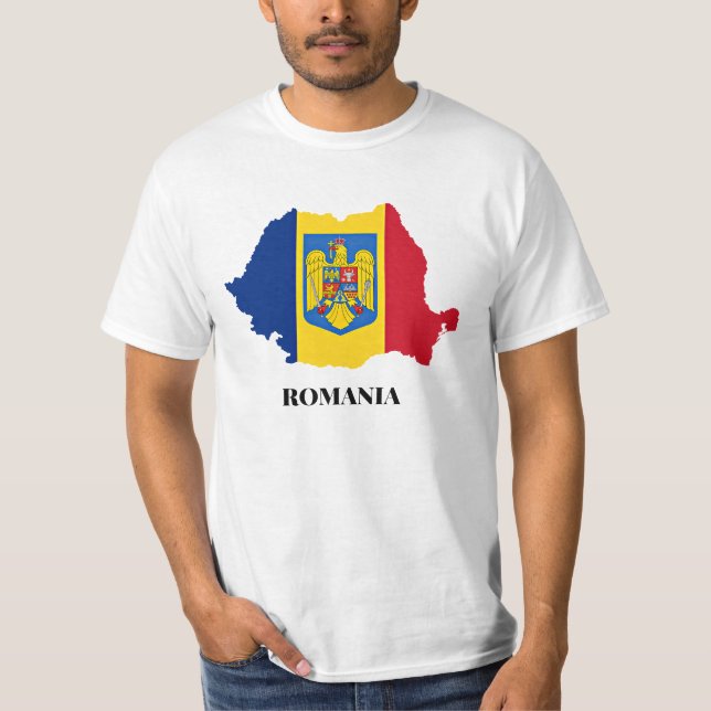 Rumänien siluett t shirt (Framsida)