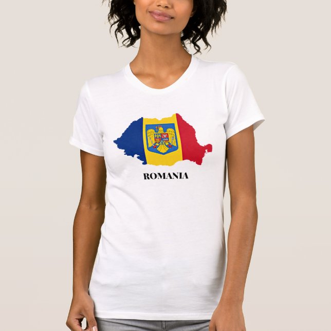 Rumänien siluett t shirt (Framsida)
