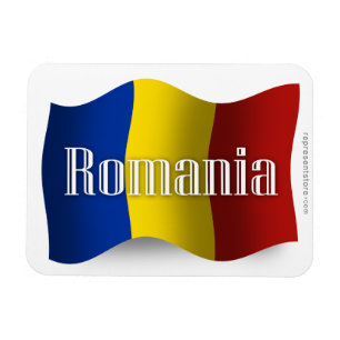 Rumänien som vinkar flagga magnet