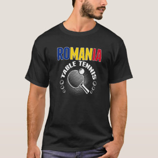 Rumänien Tennis Support Rumänska Ping Pong T Shirt