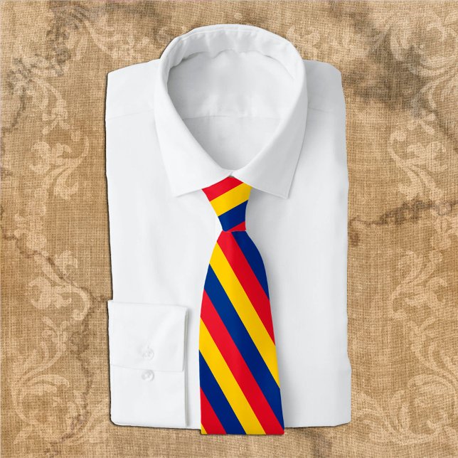 Rumänien Ties, mode Rumänska Flagga Slips (Skapare uppladdad)
