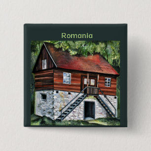 Rumänien - Traditionellt transsylvanskt hus Knapp