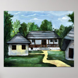 Rumänien - Transsylvanska Rustiska huset Poster