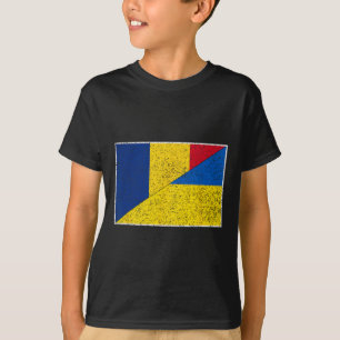 Rumänien Ukraina Flagga Rumänska Ukrainska Stolthe T Shirt