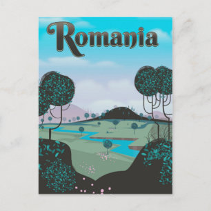 Rumänien Vintage liggande reseaffisch Vykort