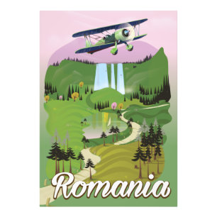 Rumänien vintage resemotiv fototryck