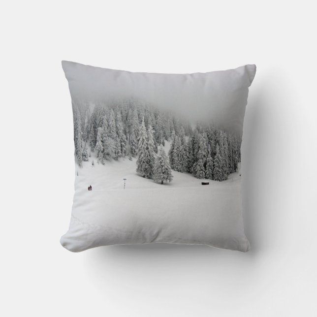 Rumänien vintersportar i Piana Brasov, snö Kudde (Framsida)