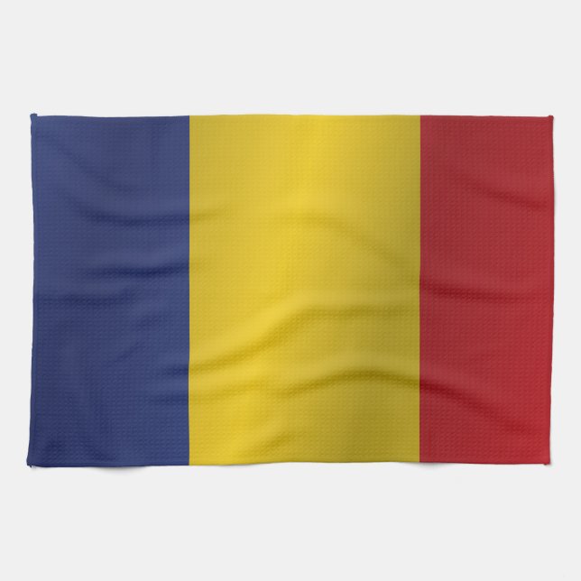Rumänienflagga Kökshandduk (Horisontell)