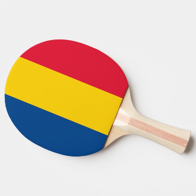 Rumänienflagga Pingisracket (Sidan)