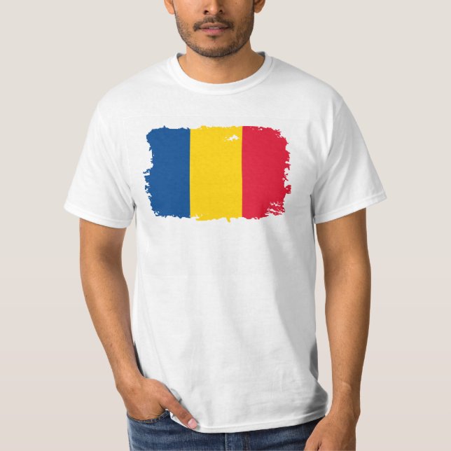 Rumänienflagga Tee Shirt (Framsida)