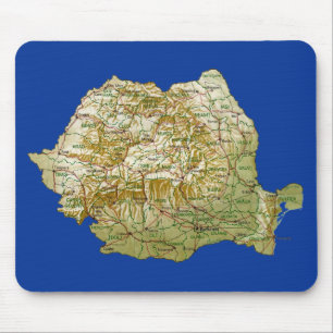 Rumänienkarta Mousepad Musmatta