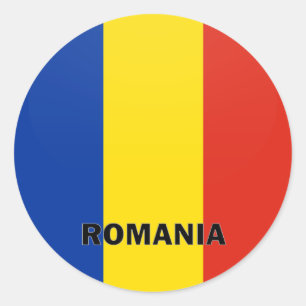RumänienRoundel kvalitets- flagga Runt Klistermärke