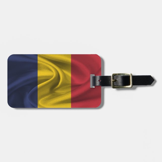 Rumäniens flagga bagagebricka (Horisontell Framsida)