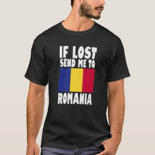 Rumäniens Flagga Design Om borttappaden skickar mi T Shirt