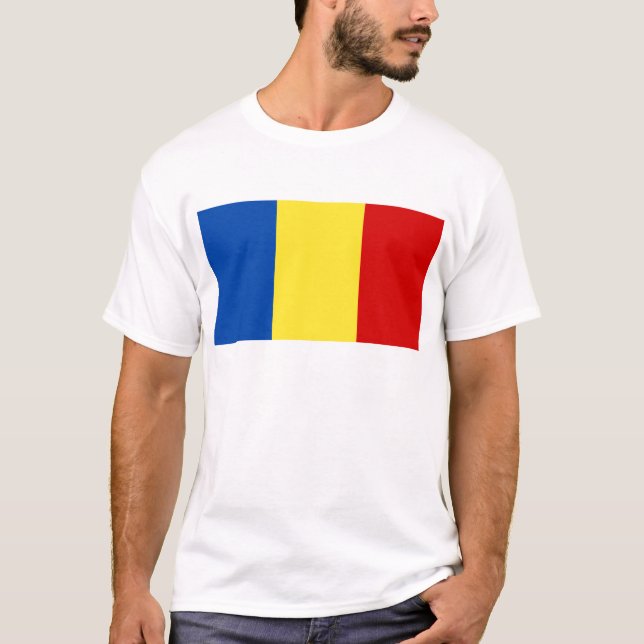 Rumäniens Flagga T-shirt (Framsida)