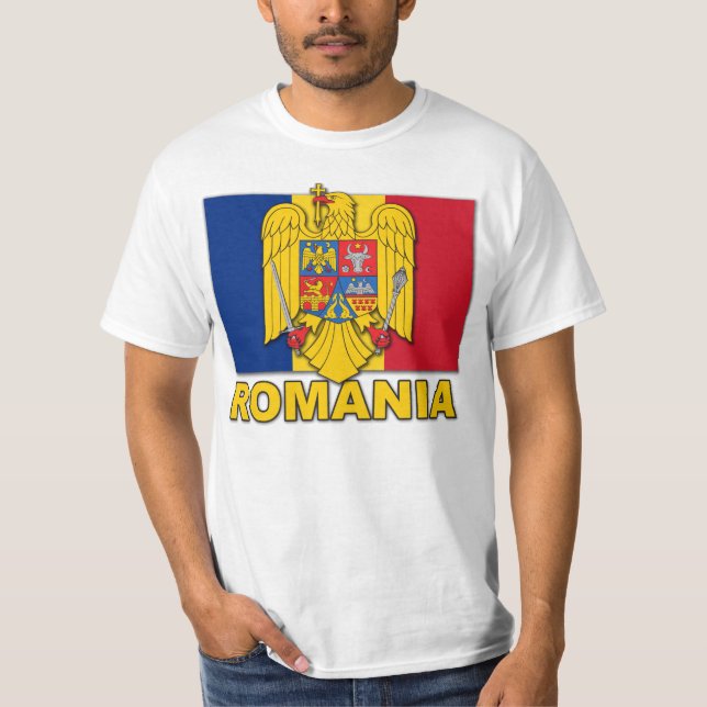 Rumänienvapensköldflagga Tröja (Framsida)