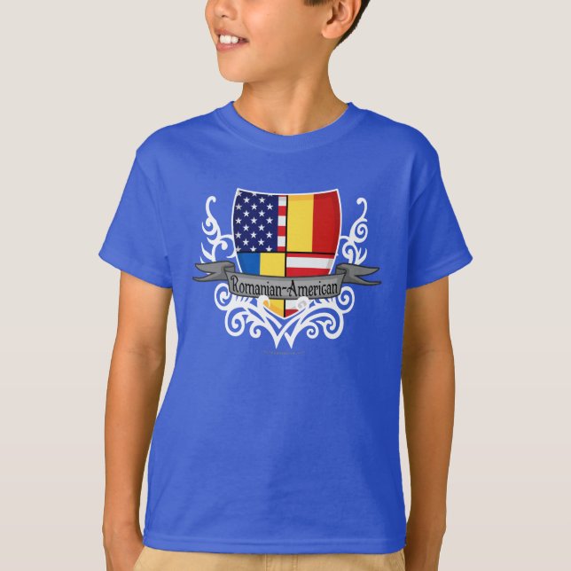 Rumänsk-Amerikanen skyddar flagga Tee (Framsida)