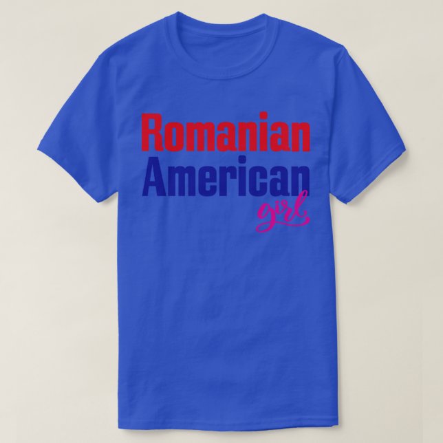 Rumänsk amerikansk flicka 2 t shirt (Design framsida)