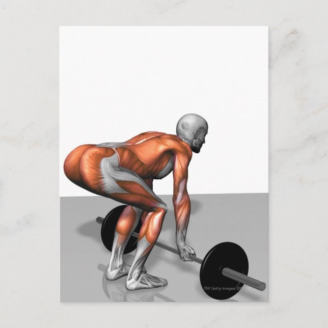 Rumänsk deadlift 2 vykort (Framsida)