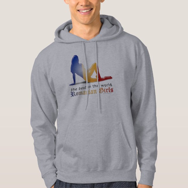 Rumänsk flickaSilhouetteflagga Sweatshirt (Framsida)