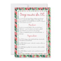 Rumänska diasporan i DE, Masa de Craciun Inbjudan