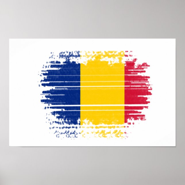 Rumänska flagga poster (Framsidan)