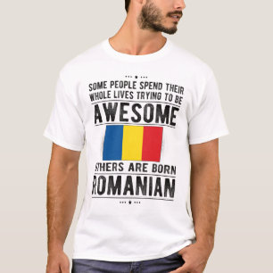 Rumänska Flagga Rumänien Heritage Rumänska röt T Shirt
