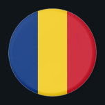 Rumänska Flagga (Rumänien) Magnet<br><div class="desc">Denna utformning präglas av Rumäniens nationella flagga, som är ett land som ligger vid korsningen mellan Central-, Östra- och Sydosteuropa. Landet har landat gräns med Bulgarien söderut, Ukraina norr, Ungern i väster, Serbien i sydvästra delen och Moldavien i öster, inklusive öppnandet för Svarta havet. Rumäniens huvudstad och största stad är...</div>