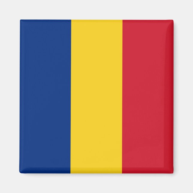 Rumänska Flagga (Rumänien) Magnet (Framsidan)