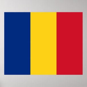 Rumänska Flagga (Rumänien) Poster