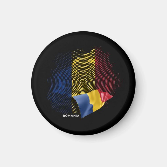 Rumänska flaggan magnet (Framsidan)
