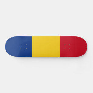 Rumänska flaggan mini skateboard bräda 18,5 cm