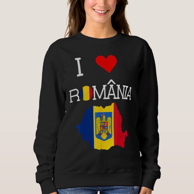 Rumänska Jag älskar Rumänien T Shirt (Framsida)