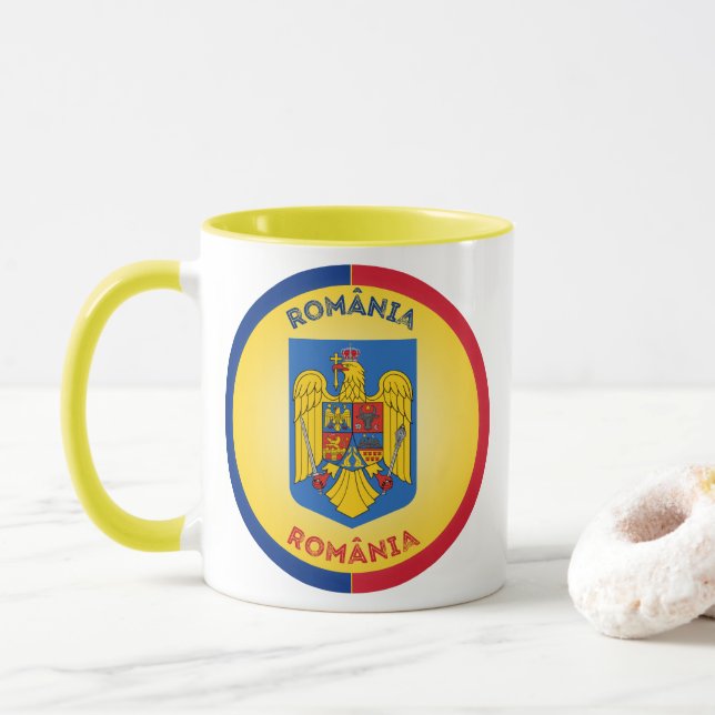 Rumänska kulturarvssymbol mugg (Med munk)