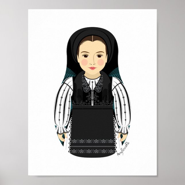 Rumänska Matryoshka Poster (Framsidan)